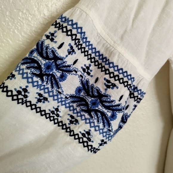 Free People Anouk Mini Dress with Embroidery sz S - Picture 8 of 9